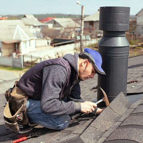 roof being repaired