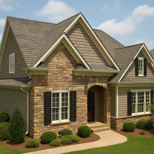 synthetic roofing on a home