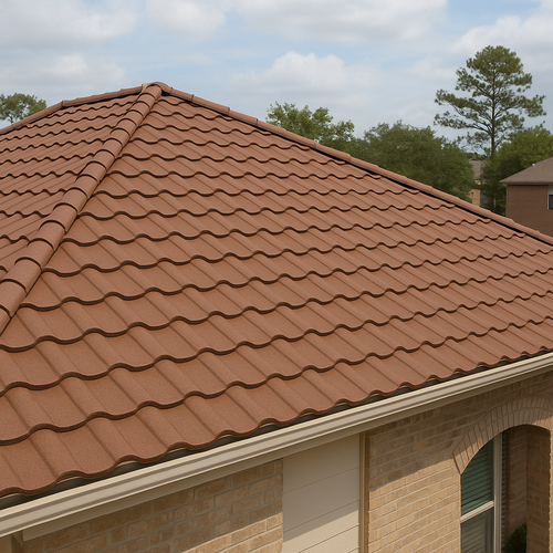 synthetic tile roofing on a home